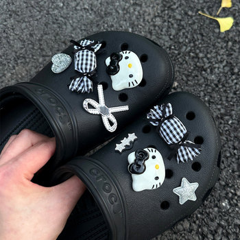 Privjesci za Crocs obuće s crtanim mačkama – DIY ukrasi za dječje cipele, kompatibilno s Crocs kopčom, 12 mm