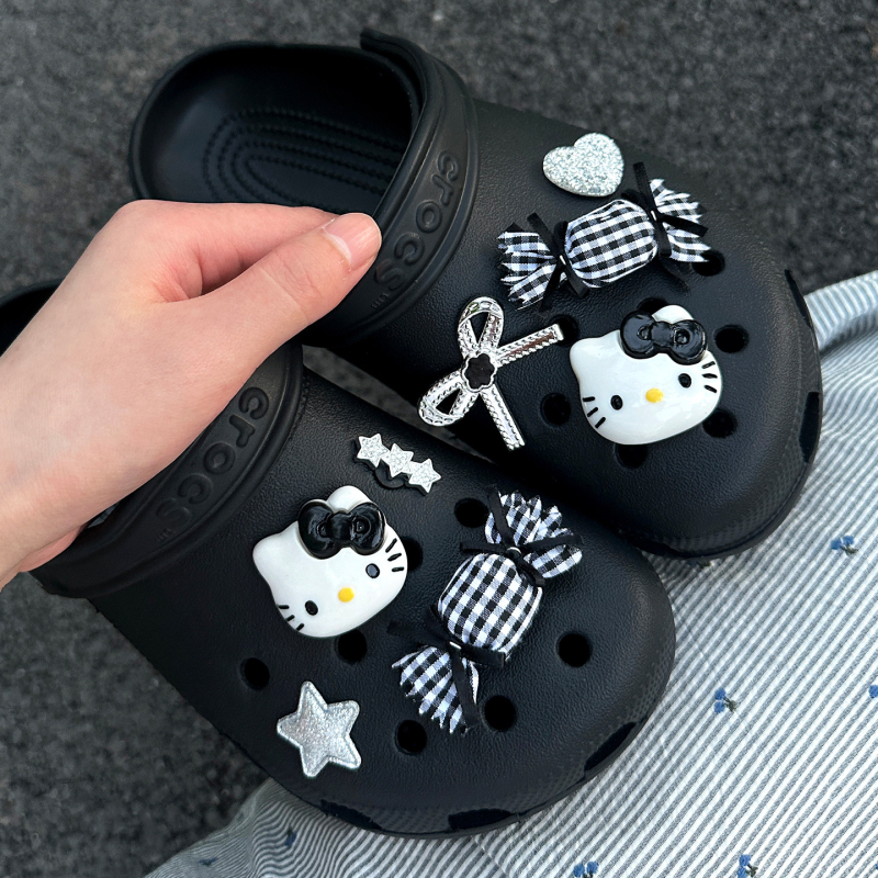 Privjesci za Crocs obuće s crtanim mačkama – DIY ukrasi za dječje cipele, kompatibilno s Crocs kopčom, 12 mm