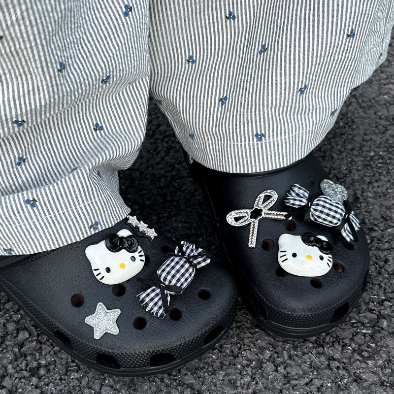 Privjesci za Crocs obuće s crtanim mačkama – DIY ukrasi za dječje cipele, kompatibilno s Crocs kopčom, 12 mm