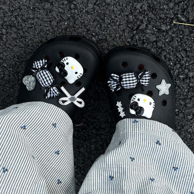 Privjesci za Crocs obuće s crtanim mačkama – DIY ukrasi za dječje cipele, kompatibilno s Crocs kopčom, 12 mm