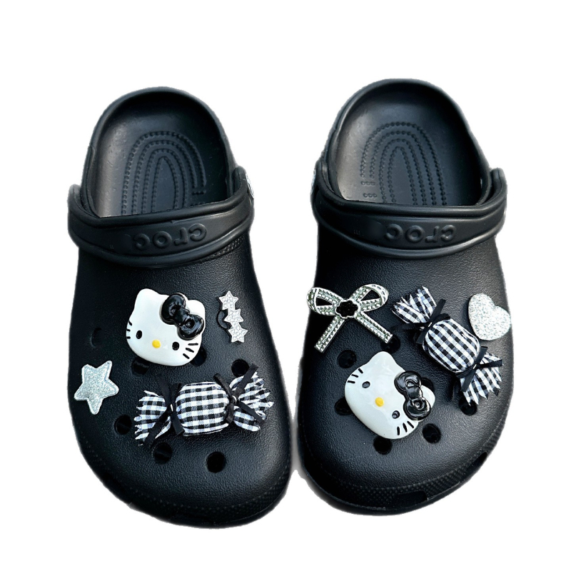 Privjesci za Crocs obuće s crtanim mačkama – DIY ukrasi za dječje cipele, kompatibilno s Crocs kopčom, 12 mm