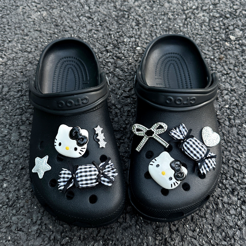 Privjesci za Crocs obuće s crtanim mačkama – DIY ukrasi za dječje cipele, kompatibilno s Crocs kopčom, 12 mm