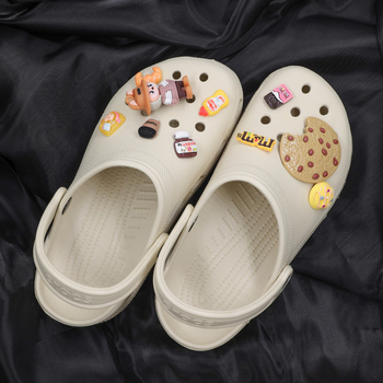 Crocs dodatak: Labubu velika pliš keksić lutka, kompatibilna s Crocs, crtani hrana igra, 3D cvijet za obuću, DIY dekoracija