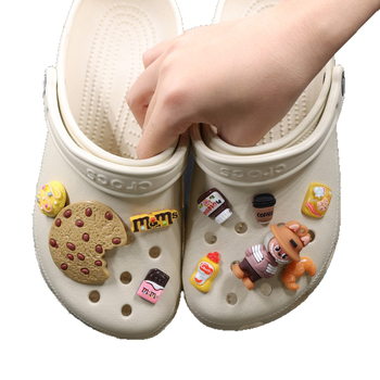 Crocs dodatak: Labubu velika pliš keksić lutka, kompatibilna s Crocs, crtani hrana igra, 3D cvijet za obuću, DIY dekoracija