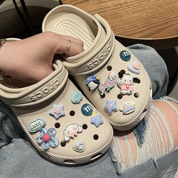 Dekorativne kopče za Crocs-stil sandale - motiv oblaka, zvijezda i štenca, DIY dječje cipele, dodaci za žensku obuću