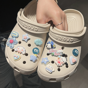 Dekorativne kopče za Crocs-stil sandale - motiv oblaka, zvijezda i štenca, DIY dječje cipele, dodaci za žensku obuću