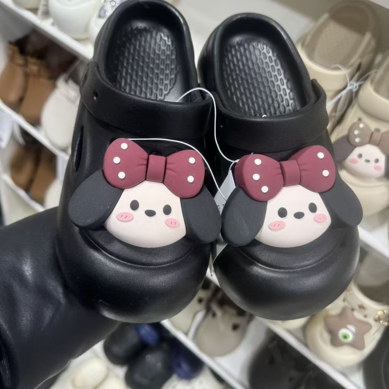 Dodatak za Crocs stil cipela s likom šteneta i cvijeta — uklonjiva 3D dekorativna kopča za DIY