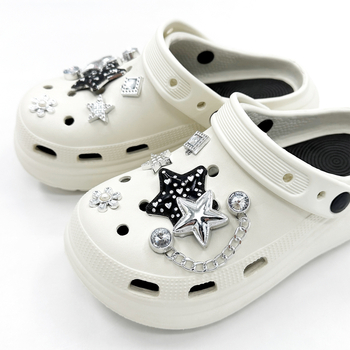 DIY set dodataka za obuću Crocs: zvjezdani lanac i cvjetni ukrasi – vrhunski sjaj