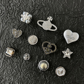 Saturn serija dodataka za cipele s rupama, 3D metalni cvijet za cipele, univerzalna DIY kopča za cipele