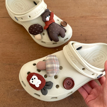 Aksesoari za Crocs s rupama – slatki crtani DIY tekstilni cvjetovi i privjesci za cipele