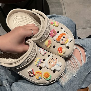 Dekorativne kopče za Crocs-stil sandale — DIY pribor Calochi s dizajnom suncokreta