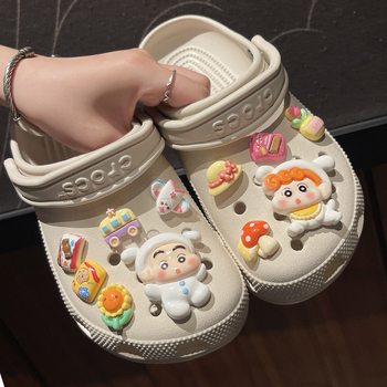 Dekorativne kopče za Crocs-stil sandale — DIY pribor Calochi s dizajnom suncokreta