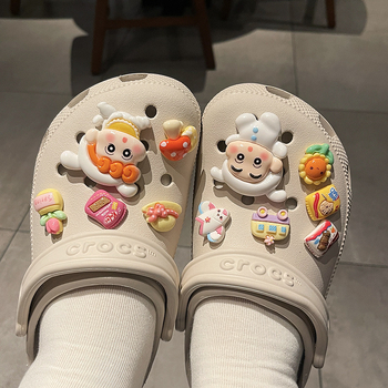 Dekorativne kopče za Crocs-stil sandale — DIY pribor Calochi s dizajnom suncokreta