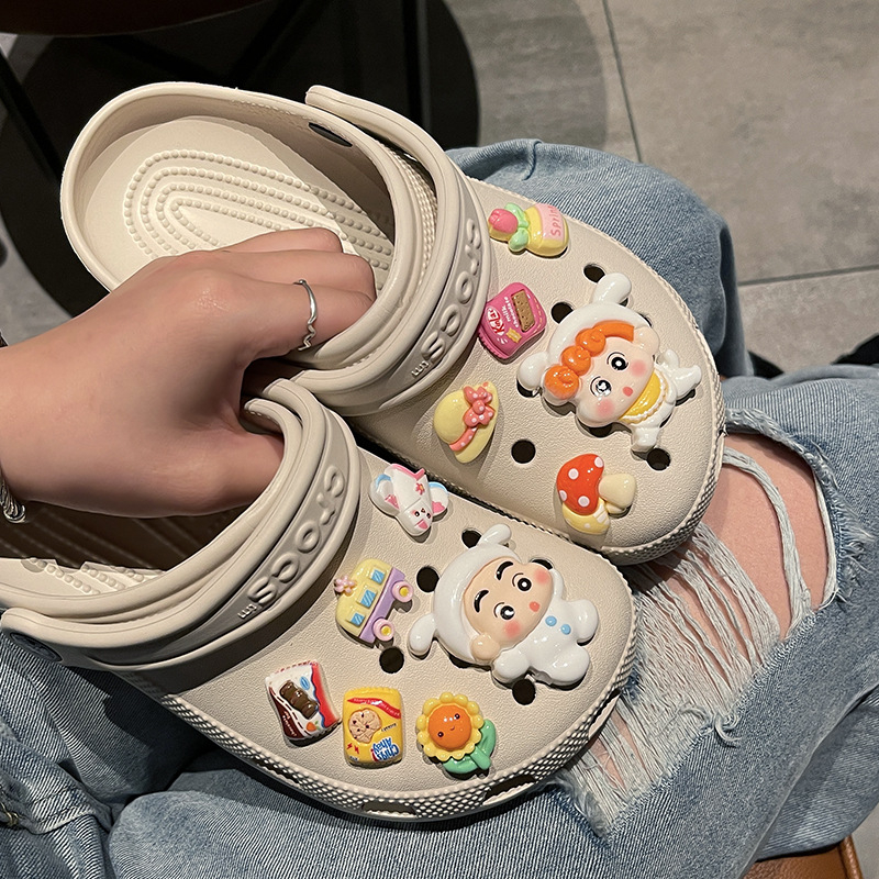 Dekorativne kopče za Crocs-stil sandale — DIY pribor Calochi s dizajnom suncokreta