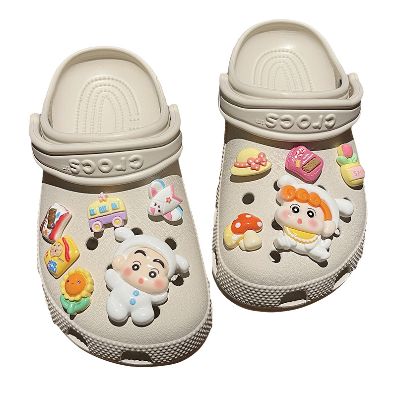Dekorativne kopče za Crocs-stil sandale — DIY pribor Calochi s dizajnom suncokreta