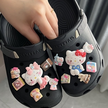 Aksesoari za Crocs papuče, crtani dizajn mačke, slatke cvjetne kopče