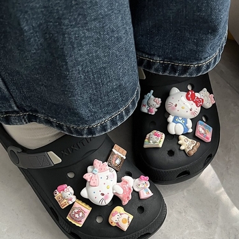 Aksesoari za Crocs papuče, crtani dizajn mačke, slatke cvjetne kopče