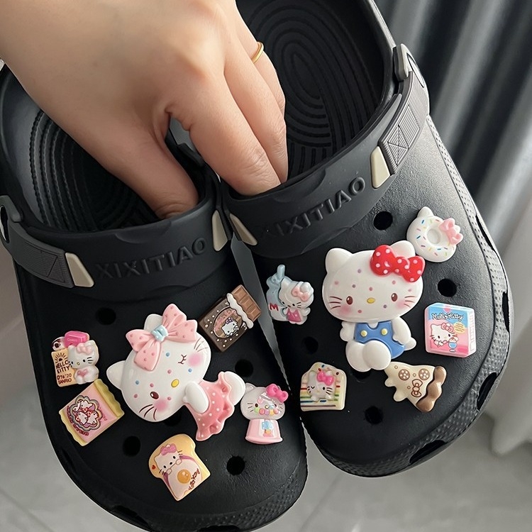 Aksesoari za Crocs papuče, crtani dizajn mačke, slatke cvjetne kopče