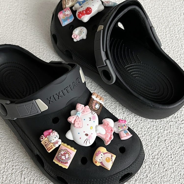 Aksesoari za Crocs papuče, crtani dizajn mačke, slatke cvjetne kopče
