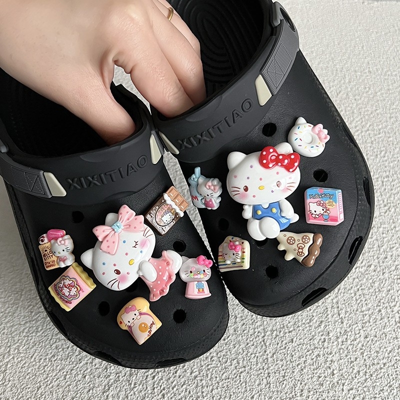 Aksesoari za Crocs papuče, crtani dizajn mačke, slatke cvjetne kopče