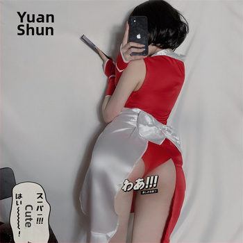 DS nočný klubový kostým na scénu pre hranie rolov – uniforma ninja cheongsam cosplay