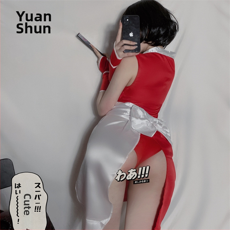 DS nočný klubový kostým na scénu pre hranie rolov – uniforma ninja cheongsam cosplay