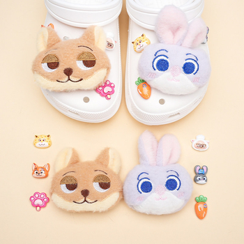 Zootopia plišani ukrasi za obuće – velika verzija s Judy Hopps i Nickom Wildeom, kompatibilno s Crocs, DIY ukrasi