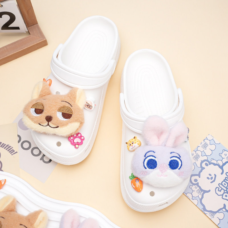 Zootopia plišani ukrasi za obuće – velika verzija s Judy Hopps i Nickom Wildeom, kompatibilno s Crocs, DIY ukrasi