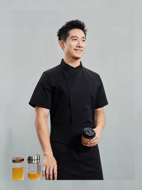 Premium uniforma kuhara s kratkim rukavima, unisex, prozračna i lagana za ljeto