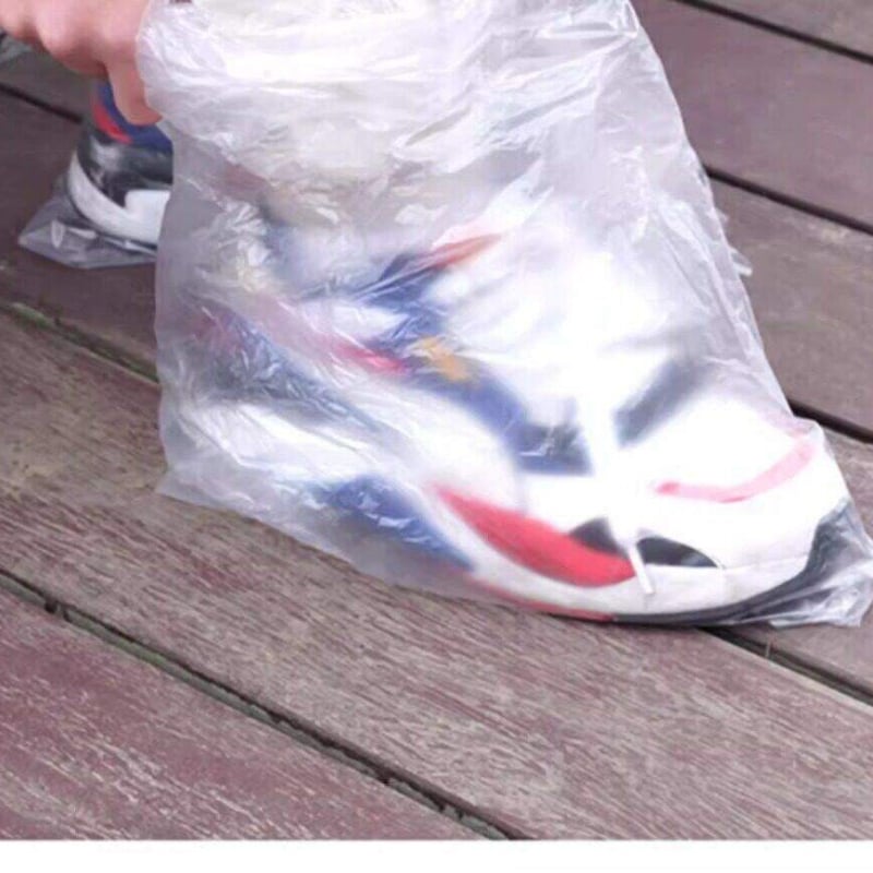 Jednorazové návleky na topánky do dažďa, vodeodolné, protišmykové, priehľadný plast, zosilnené a odolné voči opotrebeniu, vysoké