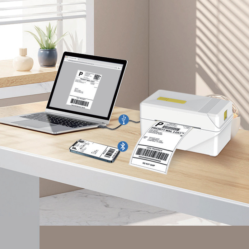Mini Bluetooth termálny tlačiar pre štítky s jednou formou a prepravné lístky