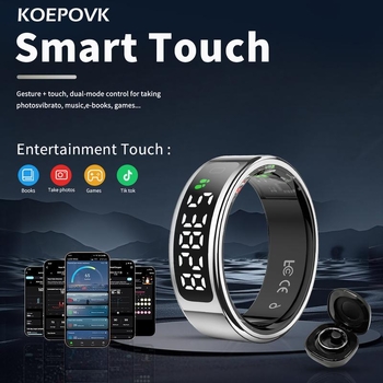 Inteligentni prsten za praćenje srčanog ritma i zdravlja, Bluetooth veza, daljinsko upravljanje i višenamjenski zaslon