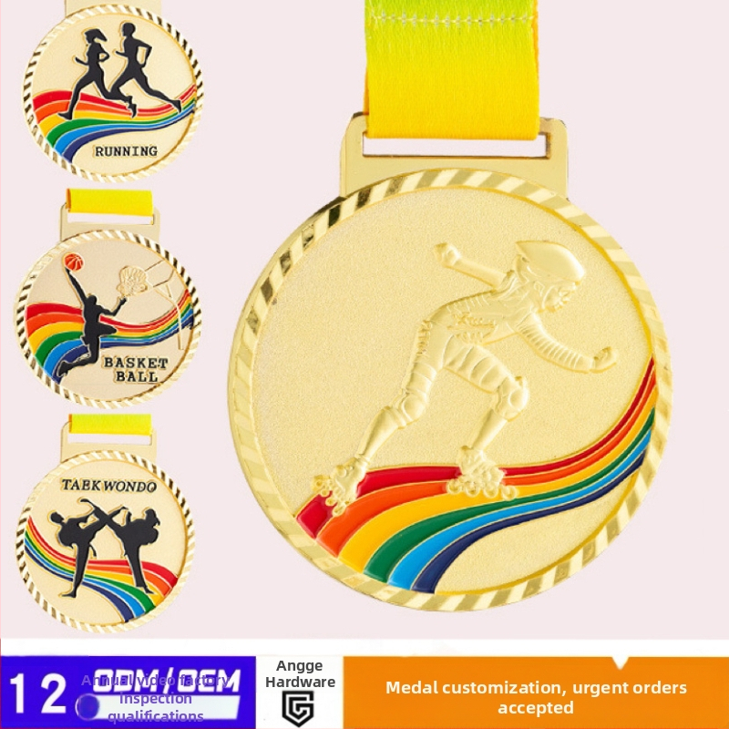 Nagradne medalje od cinkove legure za maraton, košarku i badminton, prilagođene dječje memorijalne pločice