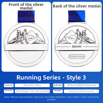 Prilagođene medalje od cinkovog legura za maratonske utrke – memorijalne zlatne, srebrne i brončane medalje s pločicom časti zaposlenika