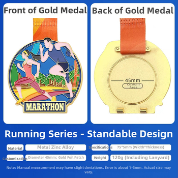 Prilagođene medalje od cinkovog legura za maratonske utrke – memorijalne zlatne, srebrne i brončane medalje s pločicom časti zaposlenika