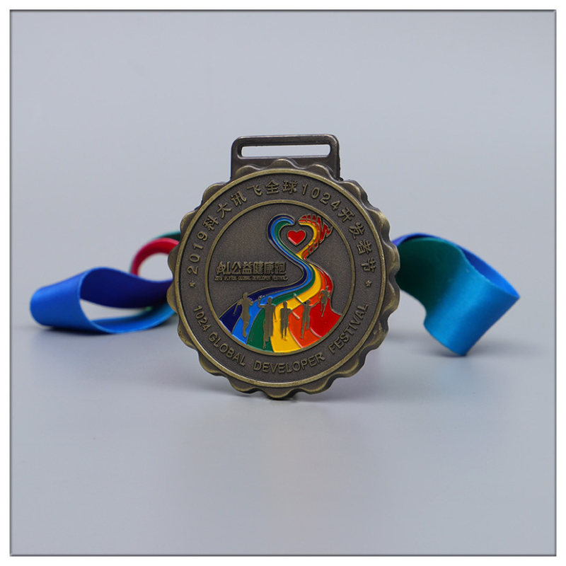Metalna medalja za djecu, vrtić, kreativna nagrada za školske sportske događaje
