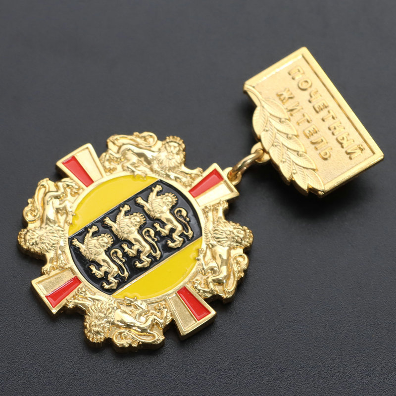 Prilagođena zlatno-pozlaćena medalja za maratone, logotip tvrtke i prigodne nagrade
