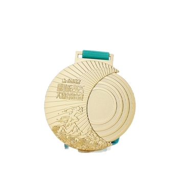 Metalna medalja za školska sportska natjecanja – trčanje i vožnja biciklom – timski dizajn po mjeri