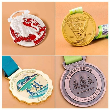 Prilagodljiva metalna medalja s emajliranim premazom za maratonsko događanje – prigodna nagrada s reljefom klasja pšenice, zlatna, srebrna ili bakrena završnica