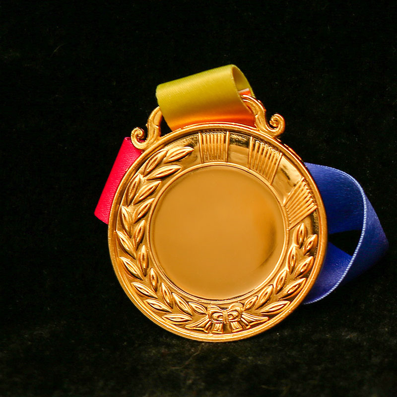 Metalna medalja za utrku s naljepnicom od zlatog folije, nagrada vrtić maratona, prilagodljiva sportska medalja