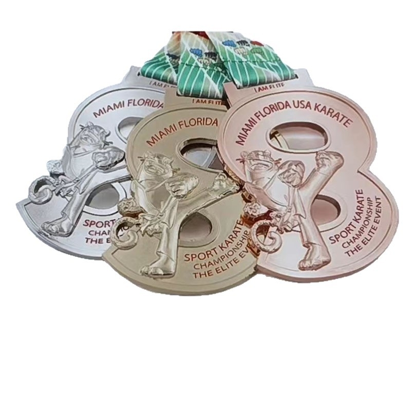 Prilagođena medalja za maraton od cinkove legure s otiskom logotipa