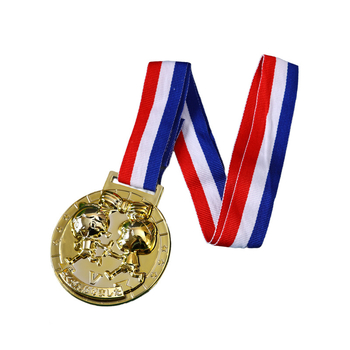 Prilagođena metalna medalja za sportska događanja i maratone, zlatno pozlaćena s graviranim tekstom, za učenike i djecu vrtića