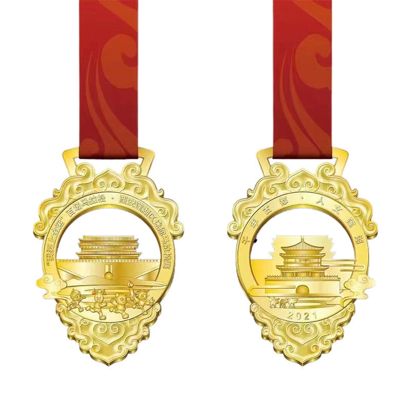 Prilagođena medalja za maraton s metalnom visećom oznakom za sportske događaje