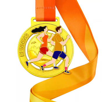 Prilagođena medalja za sportska događanja, obojena medalja od cinkove legure za planinarenje i maratone
