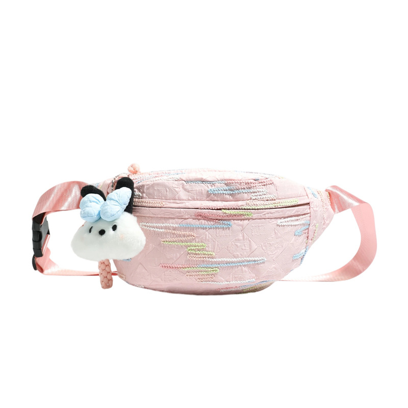 Ženska torbica za pojas s duginom šivom, od najlona, ljeto 2026, korejski stil, crossbody torba