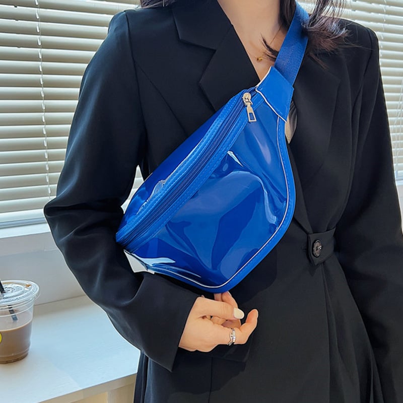 Ženska mala prozirna crossbody torbica za struk, ljeto 2026, stilna i slatka