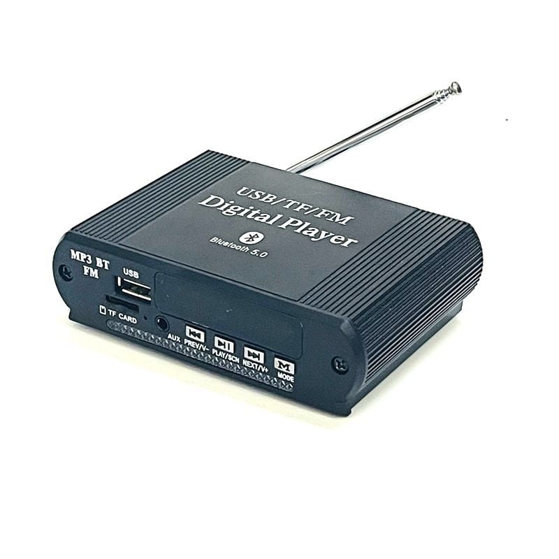 Bluetooth 5.0 zenelejátszó USB/TF kártyával, veszteségmentes MP3 lejátszáshoz, FM rádióval és frissített hangfelerősítővel