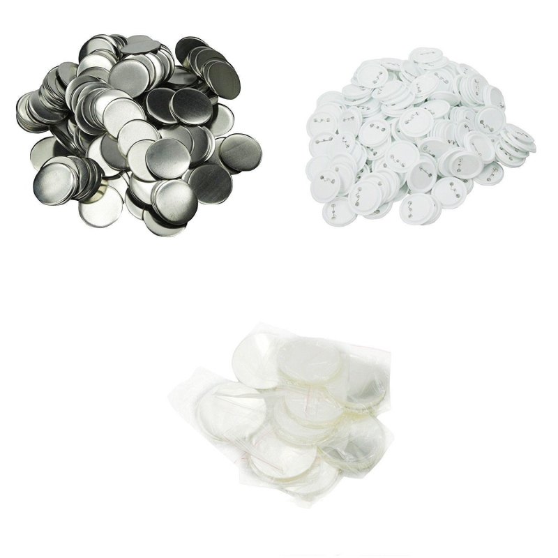 Set materijala za prazne značke s plastičnom pozadinom i holandskim pinovima – 100 kompleta