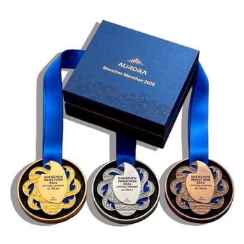 Metalne medalje u zlatnoj, srebrnoj i brončanoj boji za školske i korporativne maratone