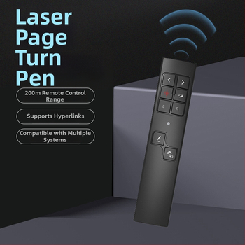 Laserové pero s funkciou myši pre multimediálnu projekciu a výučbu, elektronická učiteľská palica, viacúčelové pero na preklápanie strán PPT